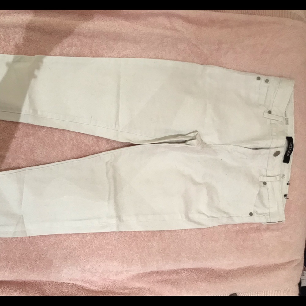 Skinny white jeans